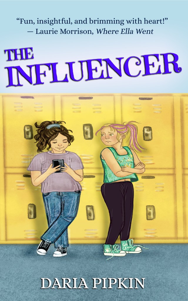 The Influencer Cover shows two girls in front of school lockers.